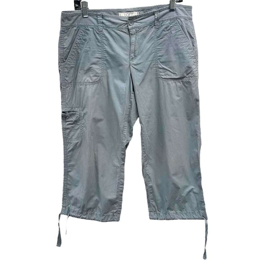 Ann Taylor LOFT Women's Size 8 Cargo‎ Capri Pants 100% Cotton